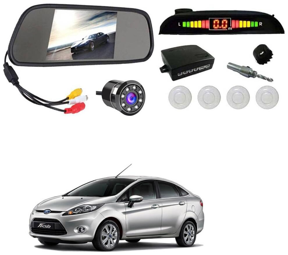

AYW Car Rear View Camera With White Sensor and Screen of Fiesta Old