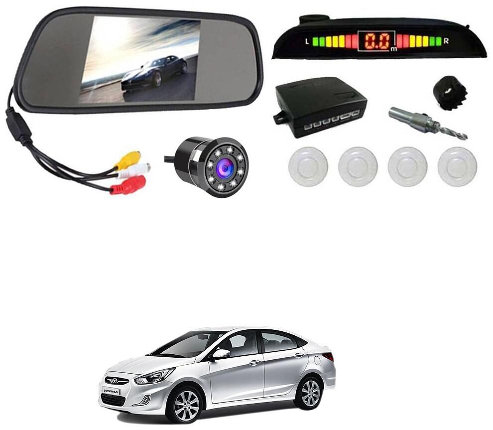 

AYW Car Rear View Camera With White Sensor and Screen of Verna