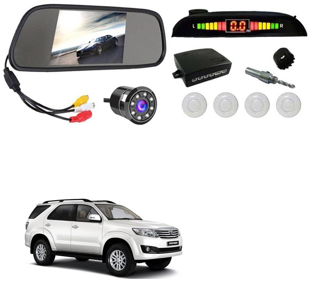 

AYW Car Rear View Camera With White Sensor and Screen of Fortuner Old