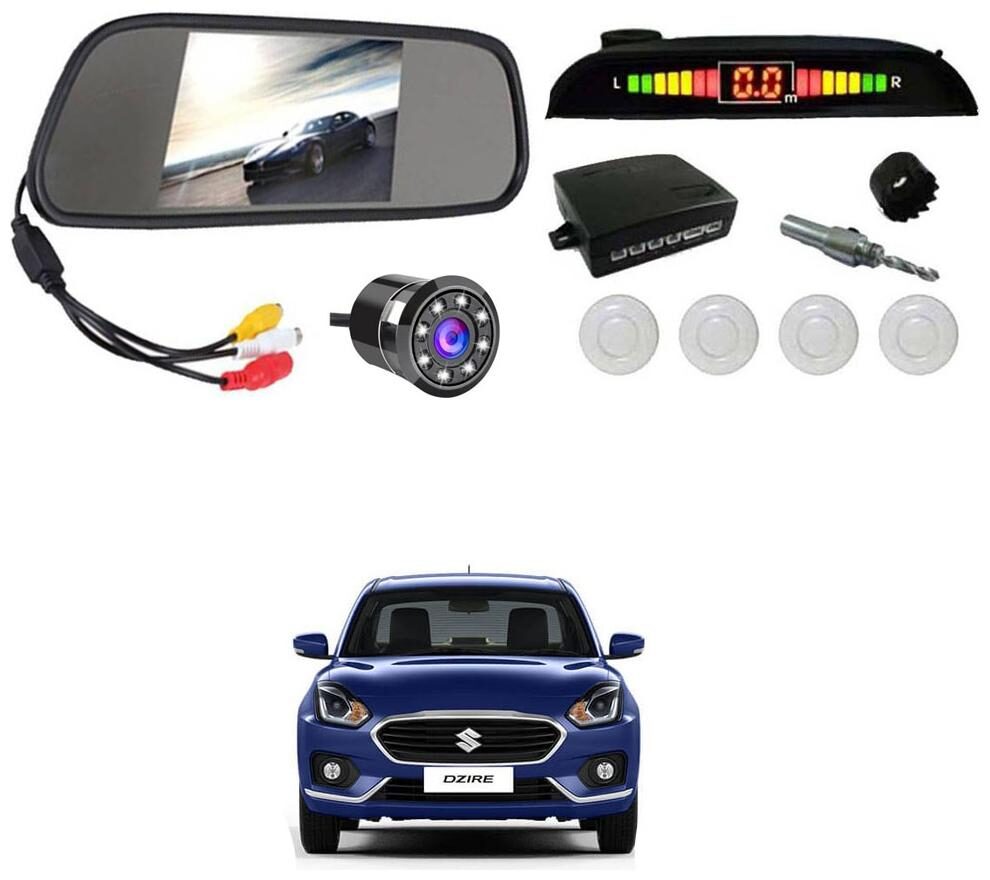 

AYW Car Rear View Camera With White Sensor and Screen of New Dzire
