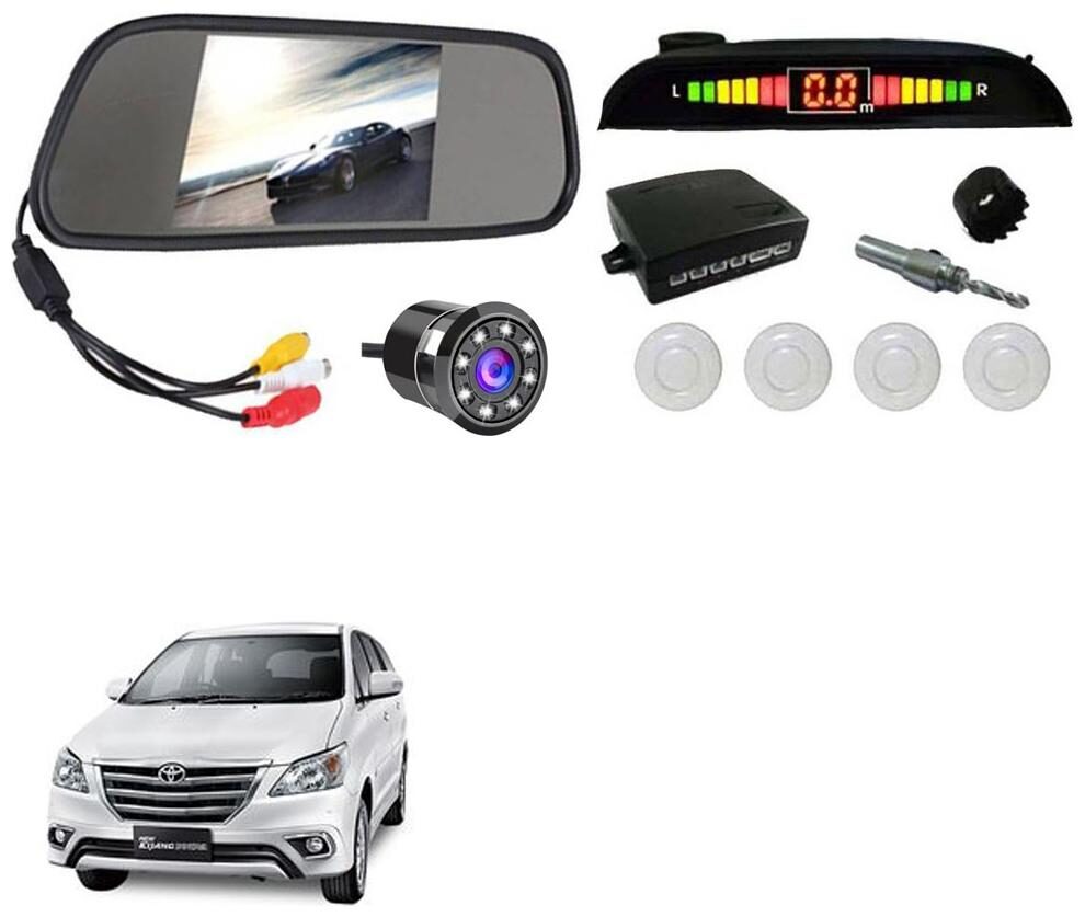 

AYW Car Rear View Camera With White Sensor and Screen of Innova