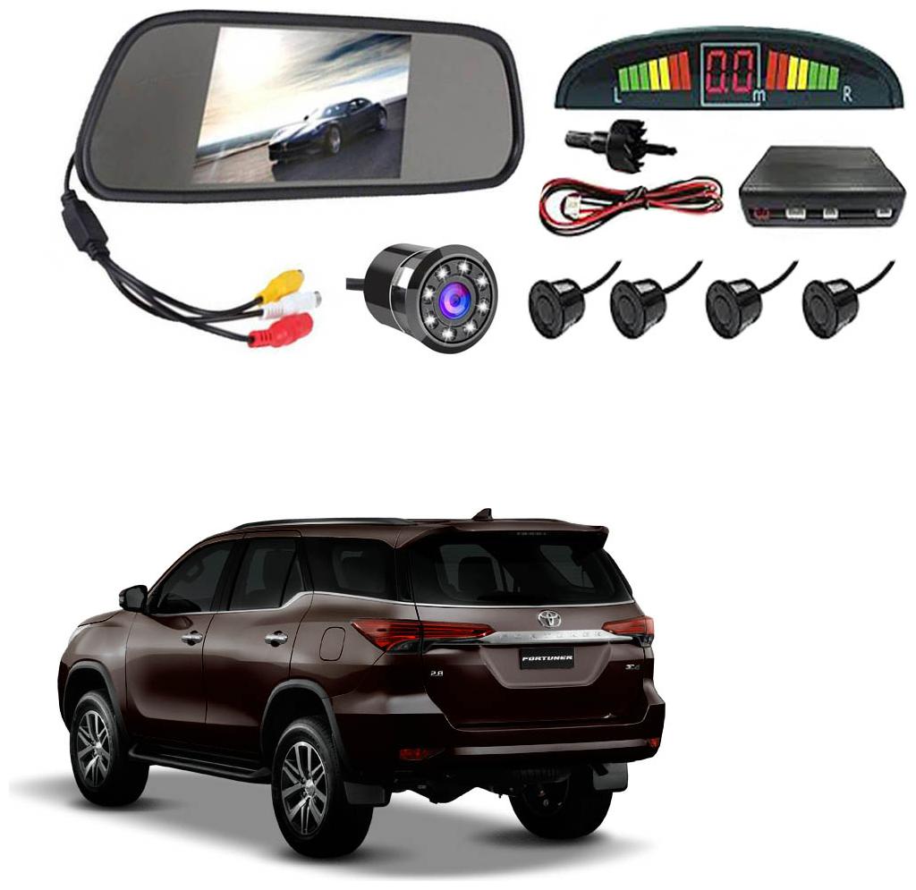 

AYW Car Rear View Camera With Black Sensor and Screen of New Fortuner