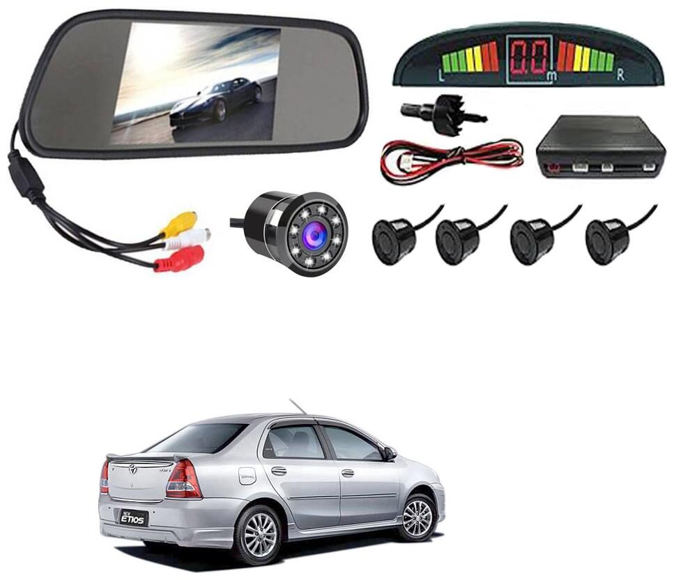 

AYW Car Rear View Camera With Black Sensor and Screen of Etios