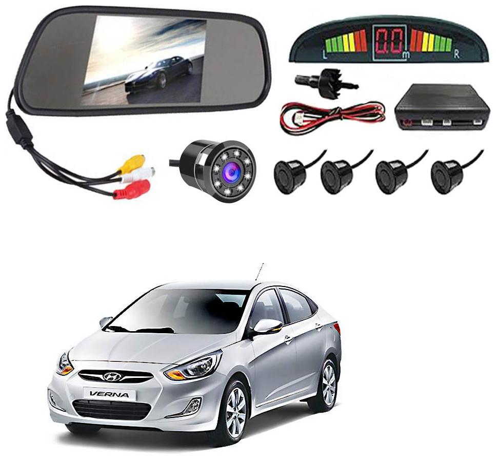 

AYW Car Rear View Camera With Black Sensor and Screen of Verna