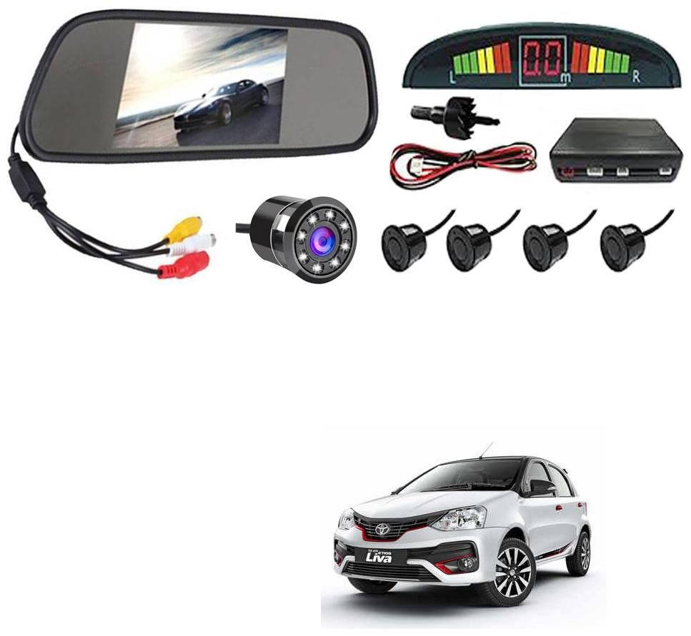 

AYW Car Rear View Camera With Black Sensor and Screen of Etios Liva