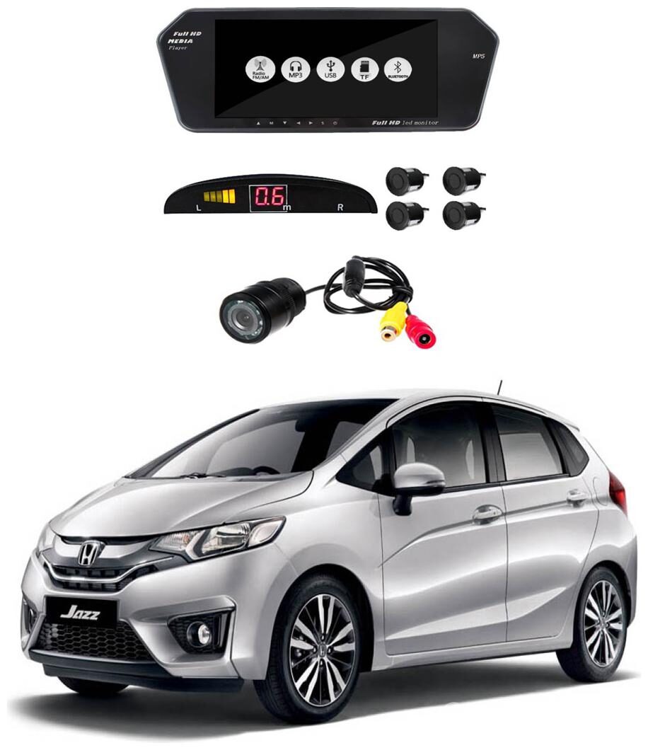 

AYW Combo of 7 inch LED Car Screen Video Monitor with Camera and Black Sensors for Jazz