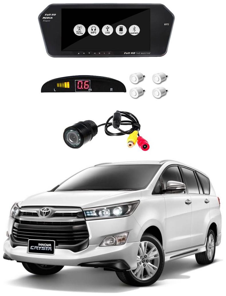 

AYW Combo of 7 inch LED Car Screen Video Monitor with Camera and White Sensors for Innova Crysta