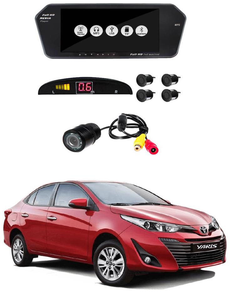 

AYW Combo of 7 inch LED Car Screen Video Monitor with Camera and Black Sensors for Yaris
