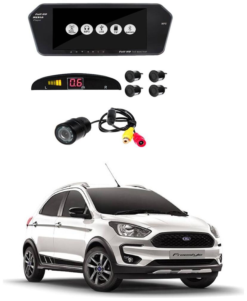 

AYW Combo of 7 inch LED Car Screen Video Monitor with Camera and Black Sensors for E220