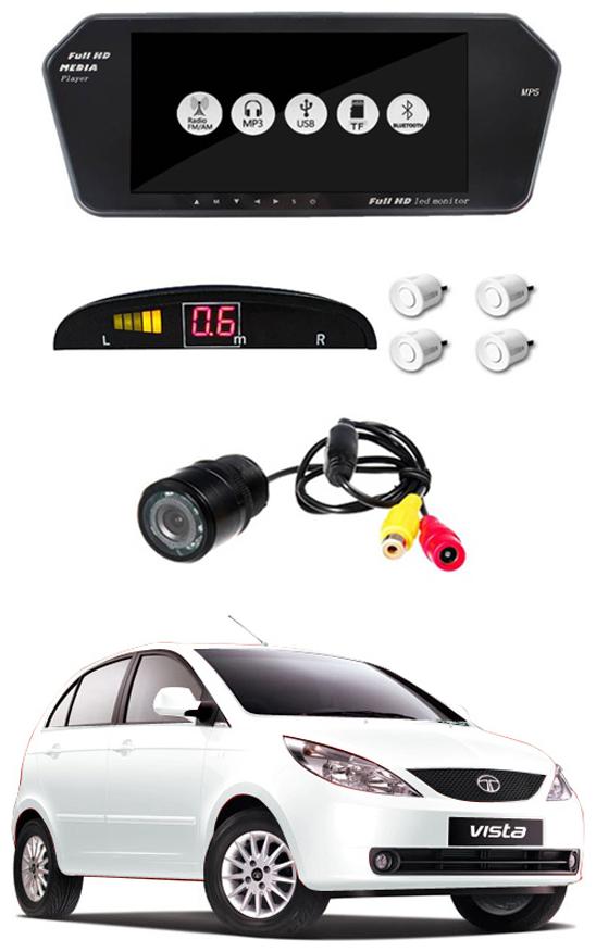 

AYW Combo of 7 inch LED Car Screen Video Monitor with Camera and White Sensors for Vista