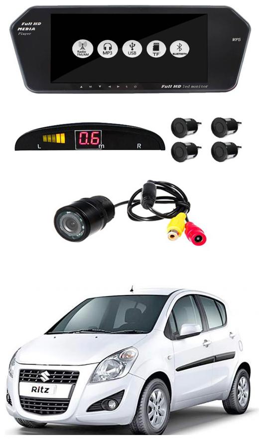 

AYW Combo of 7 inch LED Car Screen Video Monitor with Camera and Black Sensors for S-Cross