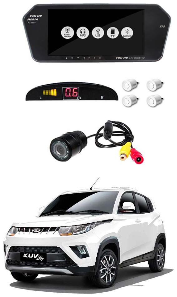

AYW Combo of 7 inch LED Car Screen Video Monitor with Camera and White Sensors for KUV 100