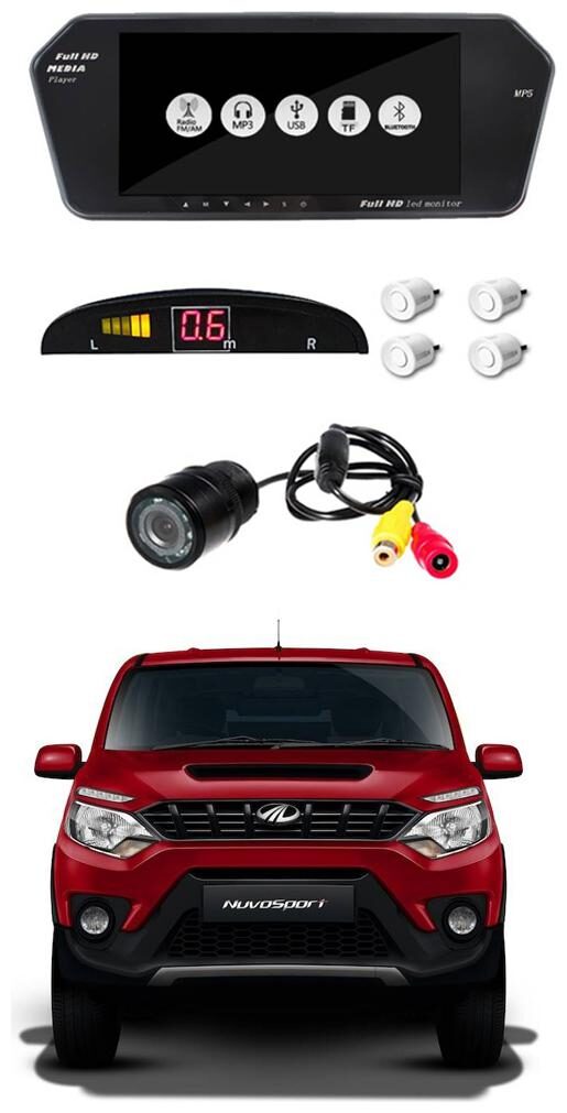 

AYW Combo of 7 inch LED Car Screen Video Monitor with Camera and White Sensors for Octavia