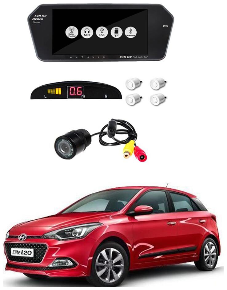 

AYW Combo of 7 inch LED Car Screen Video Monitor with Camera and White Sensors for Elite i20