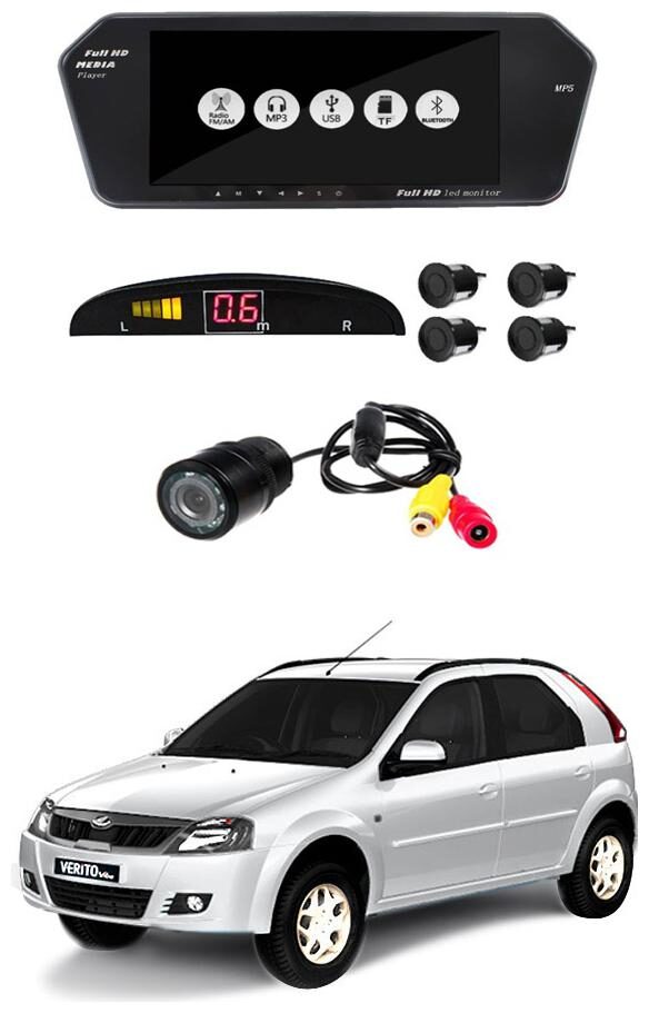 

AYW Combo of 7 inch LED Car Screen Video Monitor with Camera and Black Sensors for Verito Vibe