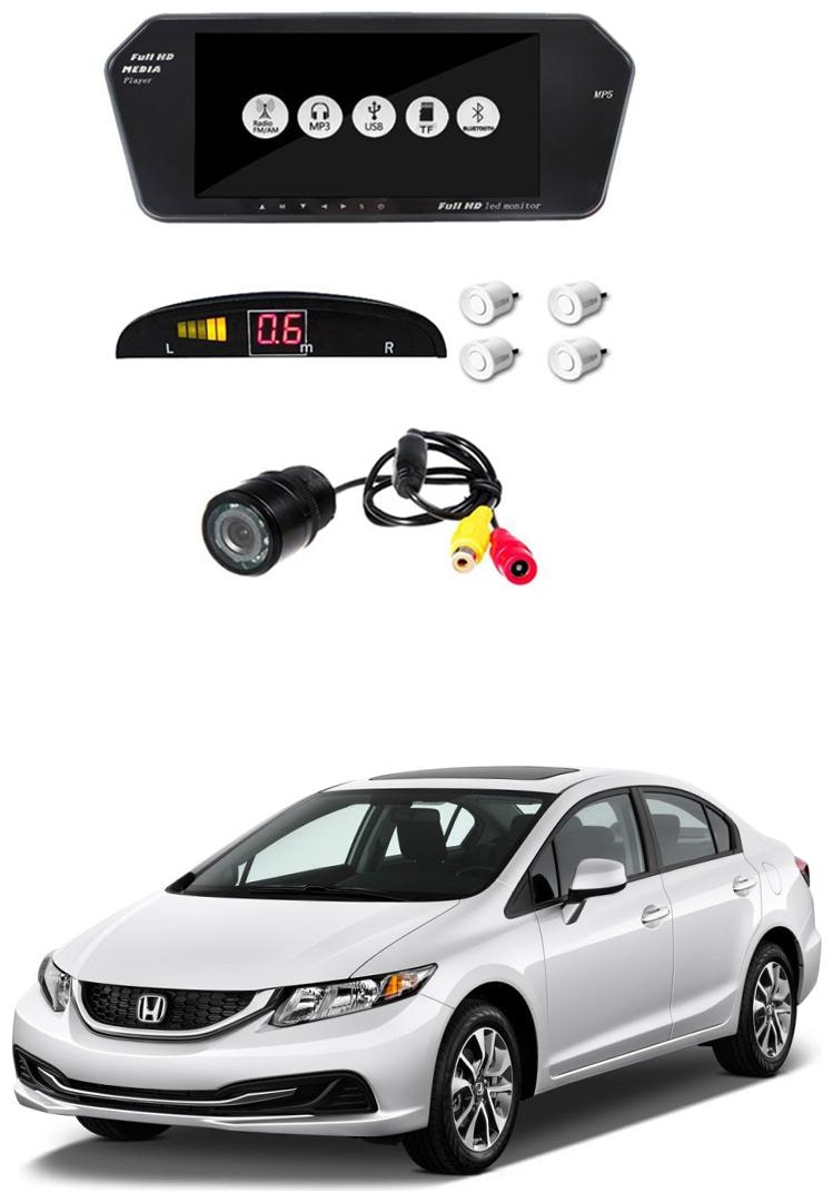 

AYW Combo of 7 inch LED Car Screen Video Monitor with Camera and White Sensors for Civic