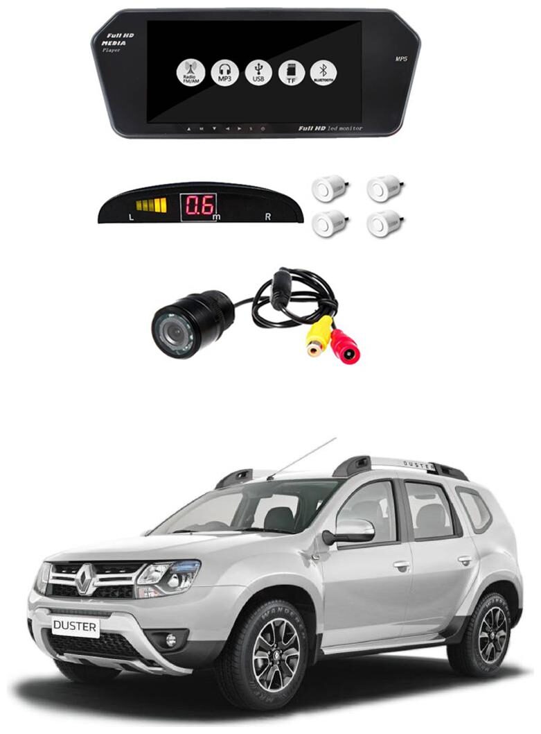 

AYW Combo of 7 inch LED Car Screen Video Monitor with Camera and White Sensors for Duster