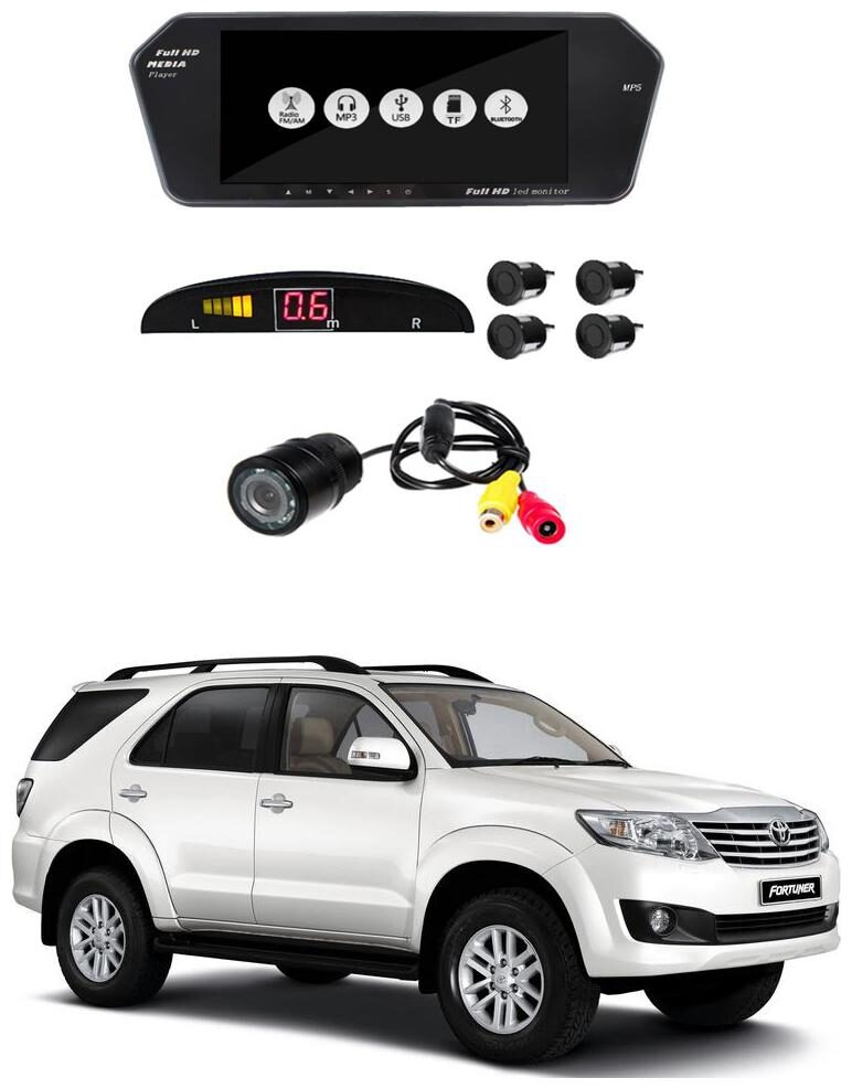 

AYW Combo of 7 inch LED Car Screen Video Monitor with Camera and Black Sensors for Fortuner Old