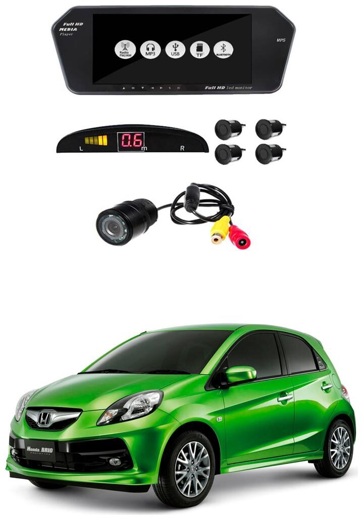 

AYW Combo of 7 inch LED Car Screen Video Monitor with Camera and Black Sensors for Brio