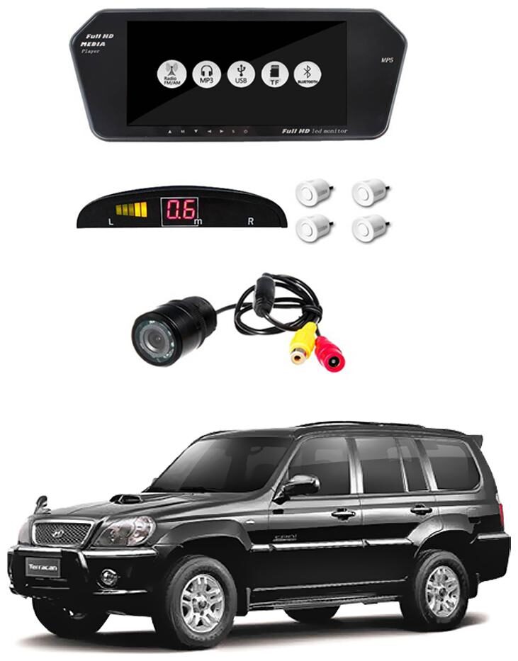

AYW Combo of 7 inch LED Car Screen Video Monitor with Camera and White Sensors for Terrano