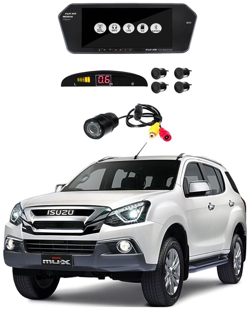 

AYW Combo of 7 inch LED Car Screen Video Monitor with Camera and Black Sensors for Corsa