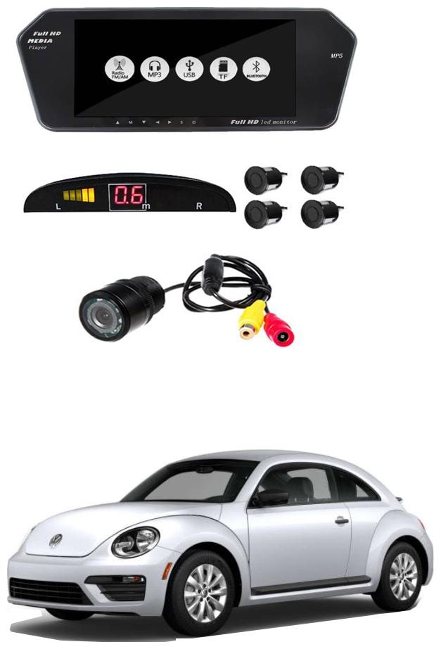 

AYW Combo of 7 inch LED Car Screen Video Monitor with Camera and Black Sensors for Beetle