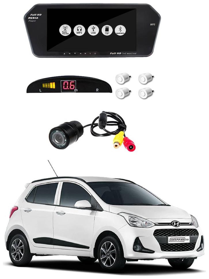 

AYW Combo of 7 inch LED Car Screen Video Monitor with Camera and White Sensors for Grand i10