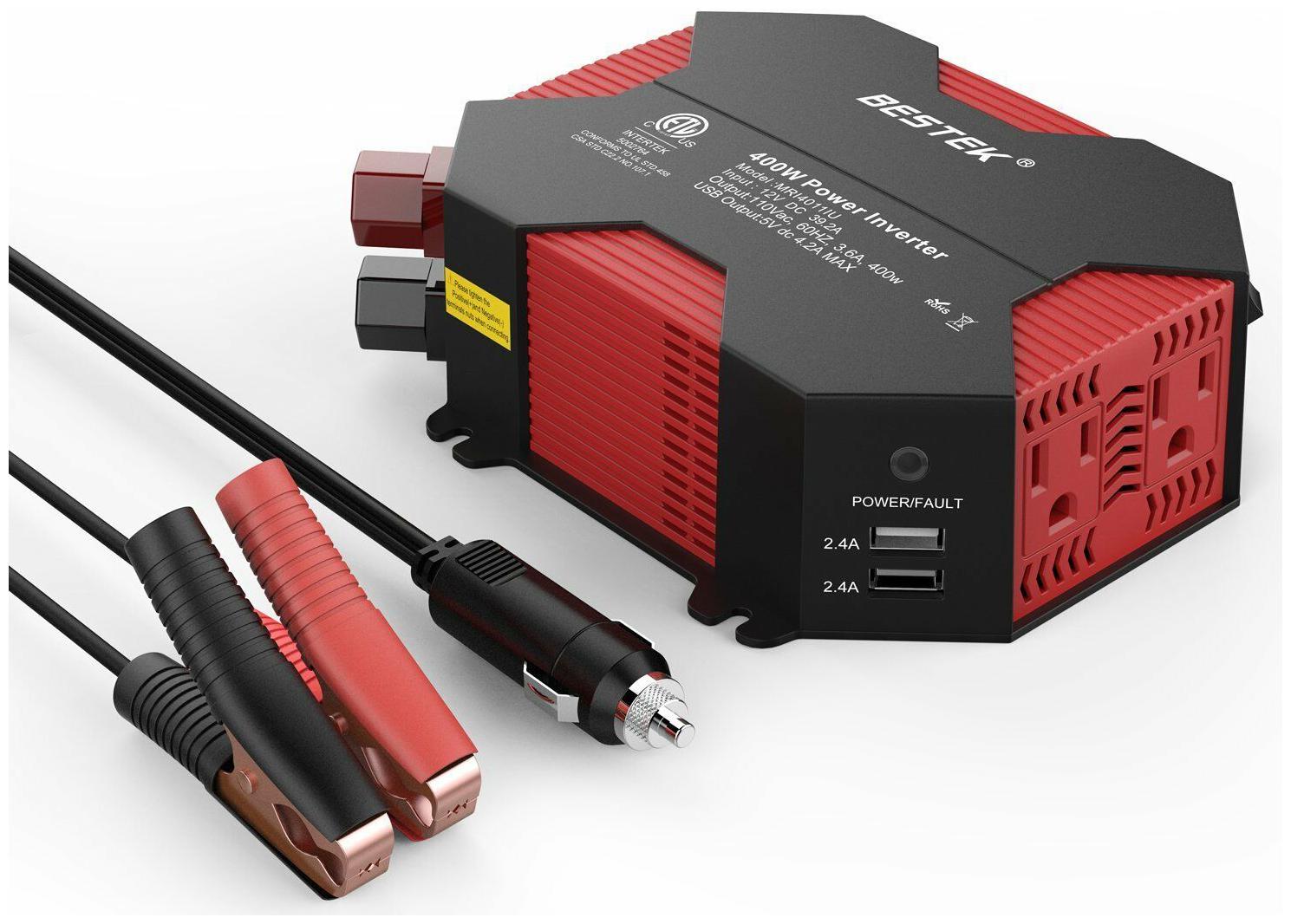 4000W Peak 2000W Power Inverter DC 12V AC 110V Car Converter 4 USB ports Charger