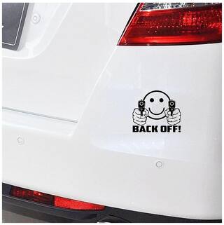 Buy Bhagatshop Back Off Logo Car Hood Bumper Car Sticker Vinyl Decal C88 Black Online At Low Prices In India Paytmmall Com