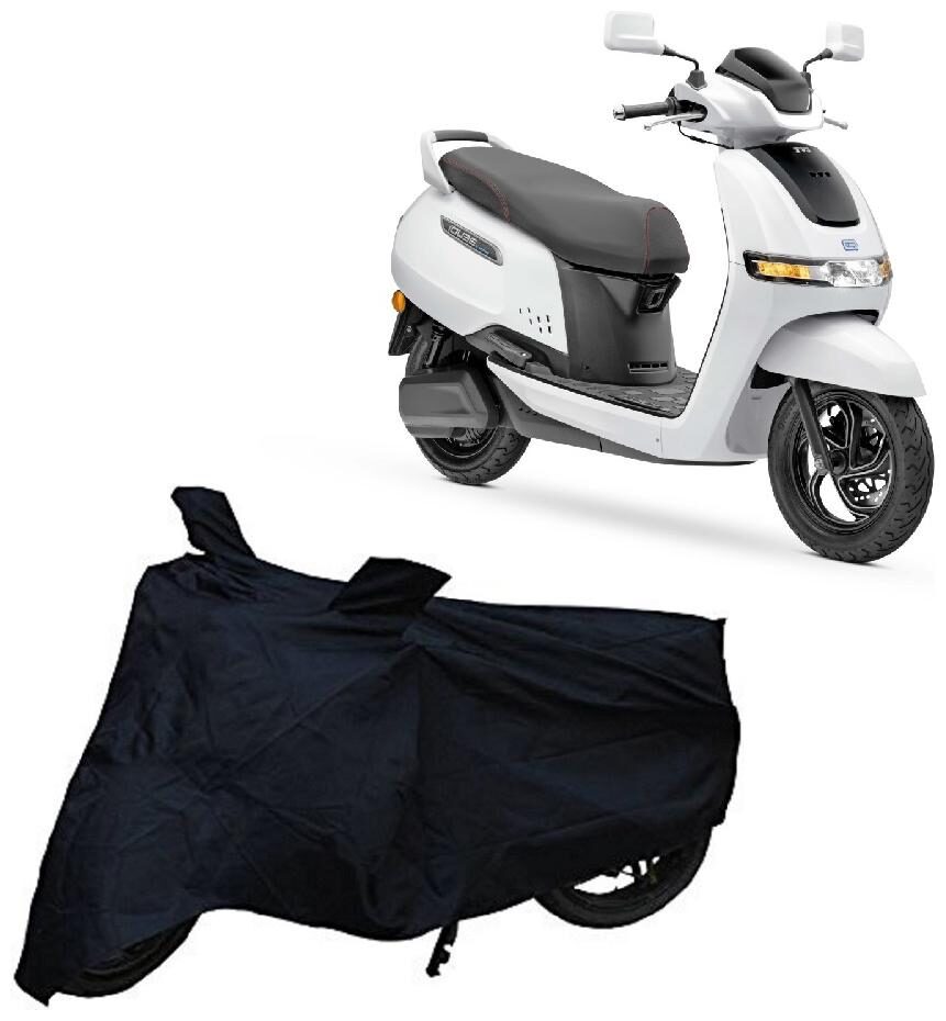

Bigwheels Premium Quality Black Matty Two Wheeler Electric Scooter Scooty Body Cover For Tvs Iqube With Mirror Pockets
