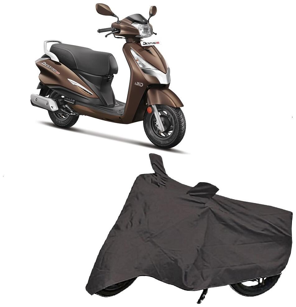 

Bigwheels Premium Quality Grey Matty Two Wheeler Scooter Scooty Body Cover For Hero Destini 125 With Mirror Pockets
