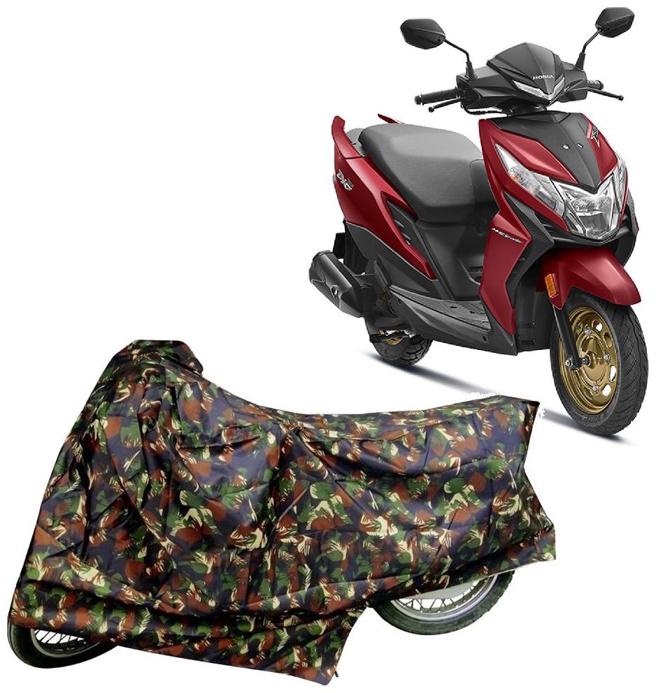 

Bigwheels Premium Quality Junglee Matty Two Wheeler Scooter Scooty Body Cover For Honda Dio Bs6 With Mirror Pockets
