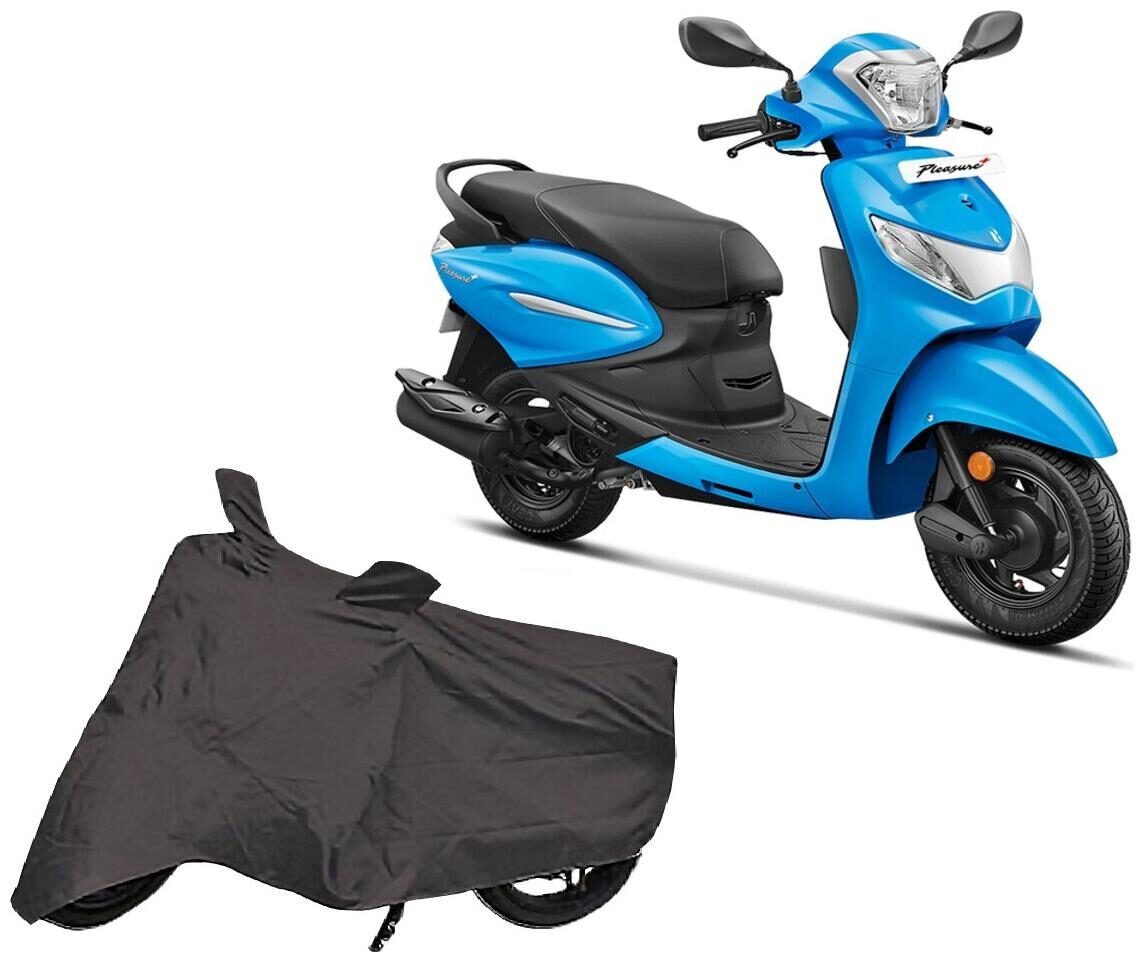 

Bigwheels Premium Quality Grey Matty Two Wheeler Scooty Scooter Body Cover For Hero Pleasure Plus With Miror Pockets