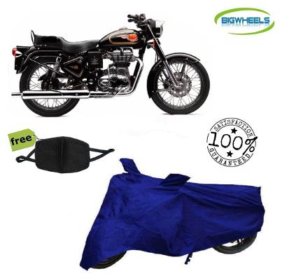 

BigWheels Premium Quality Royal Blue Color Blue Matty Bike Body Cover For Royal Enfield Bullet With Free Anti Dust Pollution Protective Face Mask Mouth Nose Respirator For Boys Girls