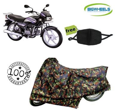 

BigWheels Premium Quality Army Color Junglee Matty Bike Body Cover For Hero Honda Splendor Pro With Free Anti Dust Pollution Protective Face Mask Mouth