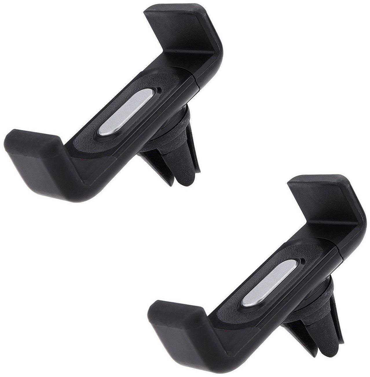 

Bigwheels (Set Of 2) Universal Car Mount Mobile Phone Adjustable Holder Dashboard Stand With 360 Rotation AC Vent Compatible With All Smartphones (Black)