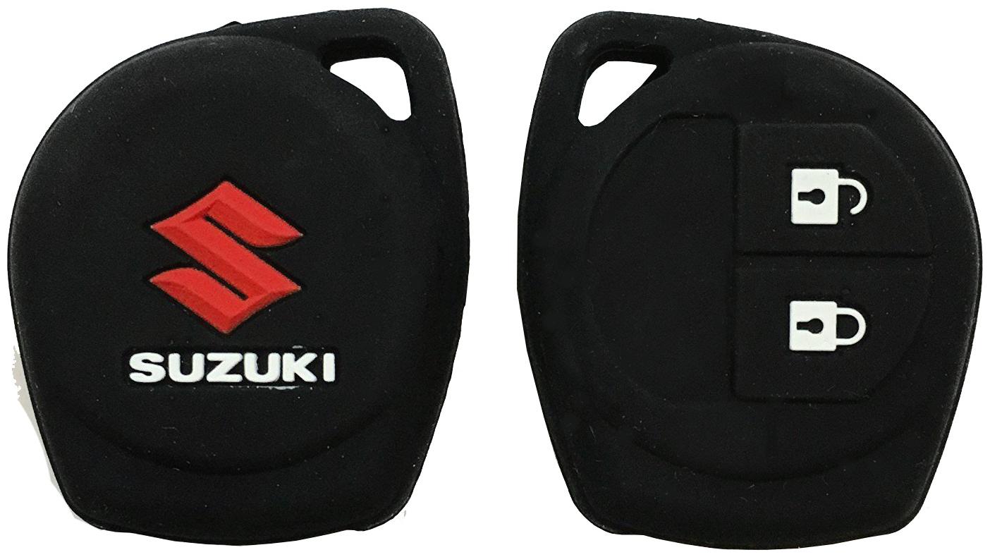 

Bigwheels (Set Of 1 pc) Silicone Rubber Unbreakable And Durable Suzuki 2 Push Start Buttons (Black Color) Car Remote Flip Smart Key Cover Key Guard Key Shell Fit For Maruti Suzuki Dzire