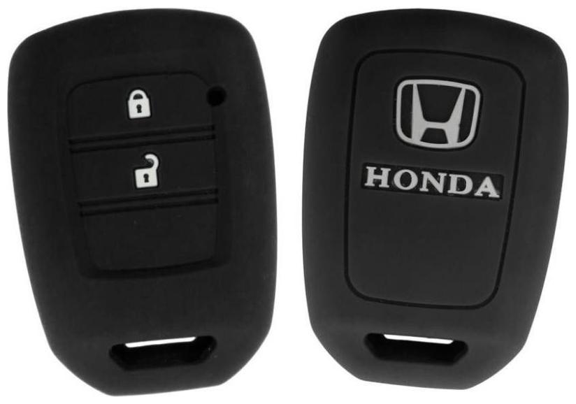 

Bigwheels (Set Of 1 pc) Silicone Rubber Unbreakable And Durable Honda 2 Push Start Buttons (Black Color) Car Remote Flip Smart Key Cover Key Guard Key Shell Fit For Honda Civic