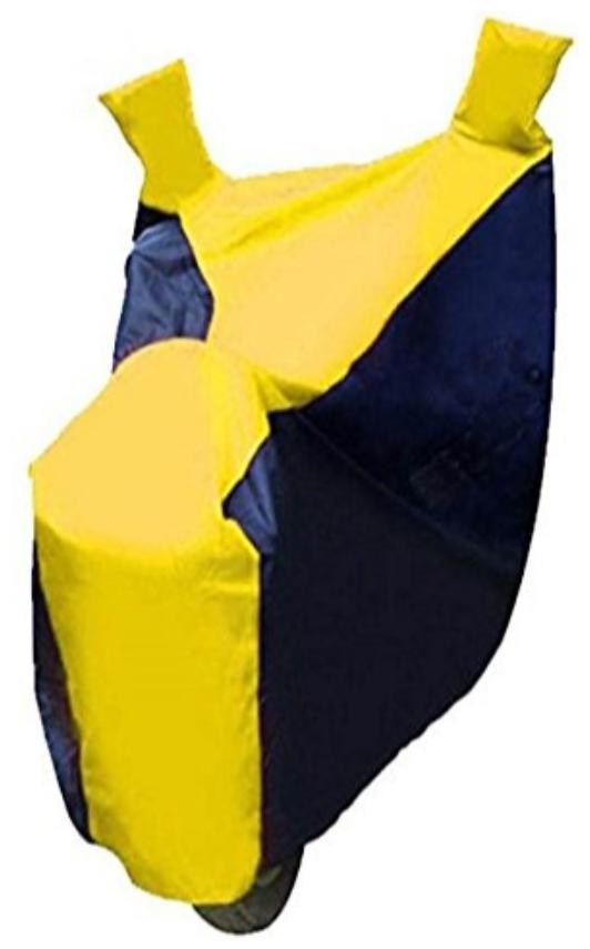 

BIGZOOM Double Colour (Yellow Blue) Bike Cover For Bajaj Discover 100T Drum