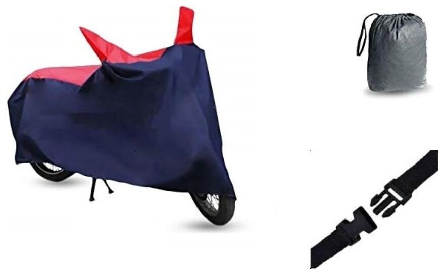 

Bigzoom Premium Quality Sporty Red Blue Matty Bike Cover For Honda Activa 3G 4G 5G With bag