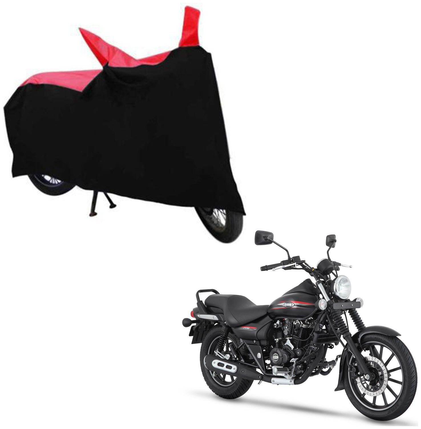 

ABS AUTO TREND Bike Body Cover For Bajaj Ct-100 ( Black Red )