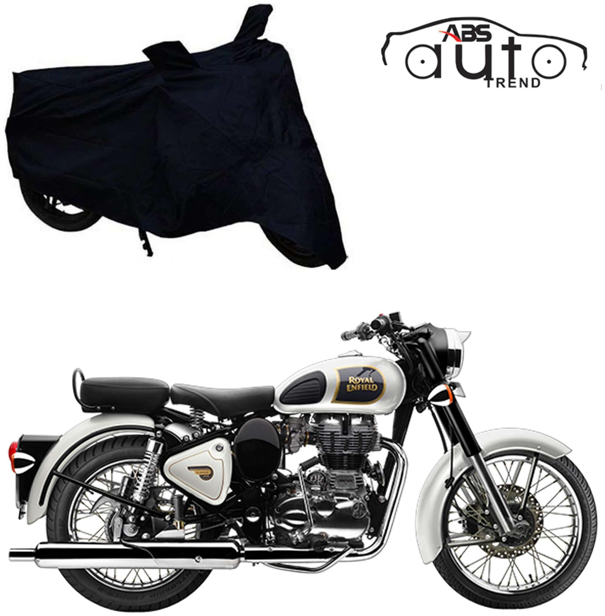 

ABS AUTO TREND Bike Body Cover For Royal Enfield Classic 350 ( Black )