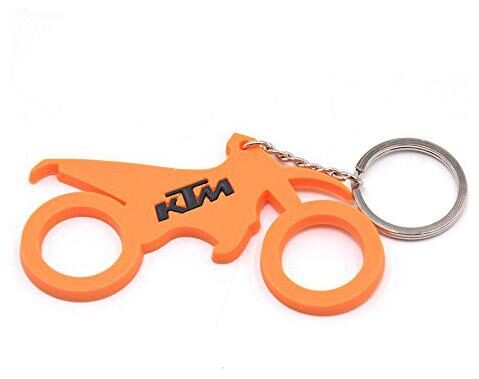 

BIRDWARE Single Sided KTM Bike Car Bike Collaction Rubber Keychain for Car Bike Men Women Keyring