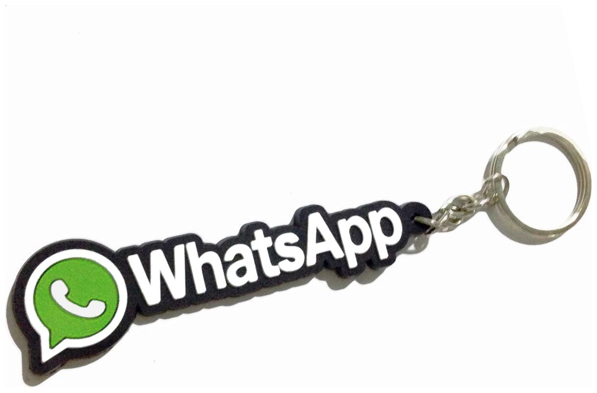 

BIRDWARE Single Sided WhatsApp Super Collectible Rubber Keychain for Car Bike Men Women Keyring