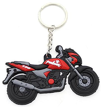 

BIRDWARE Single Sided Pulasr Bike Car Bike Collaction Rubber Keychain for Car Bike Men Women Keyring