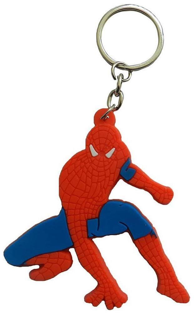 

BIRDWARE Single Sided Spider man Superhero Collectible Rubber Keychain for Car Bike Men Women Keyring