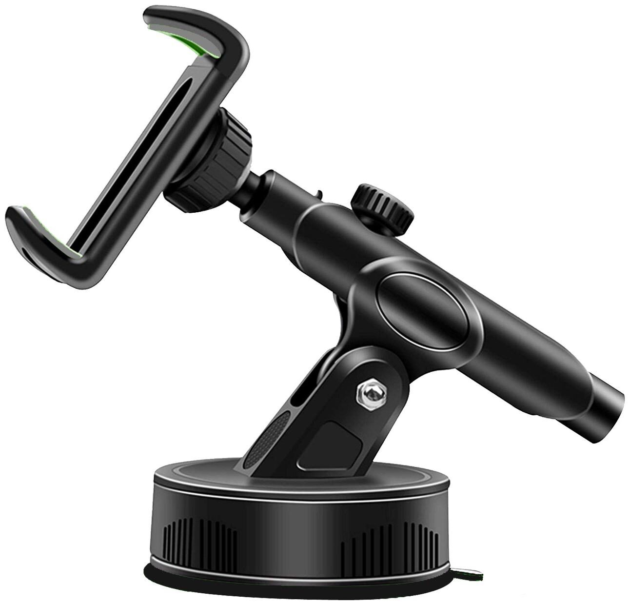 

BROLAVIYA 360 Rotation Mobile Holder for Car Dashboard Cell Phone Holder Smartphone Holder Compatible with 3 - 7 inch Screen Washable Strong Sticky extra Gel Pad Black