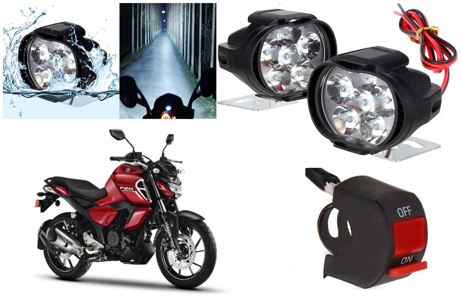 

Cartronics 6 LED Silone Fog Light with Switch For Yamaha FZS-FI V3 BS6