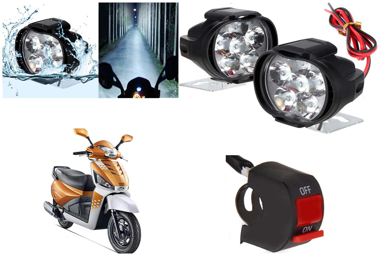 

Cartronics 6 LED Silone Fog Light with Switch For Mahindra Gusto 125