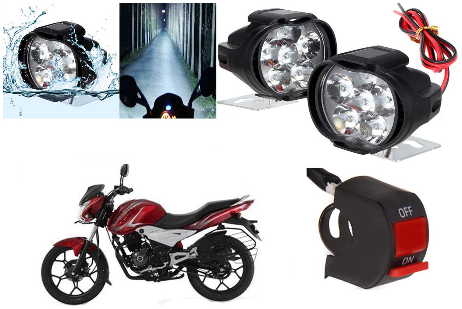 

Cartronics 6 LED Silone Fog Light with Switch For Bajaj Discover 100T